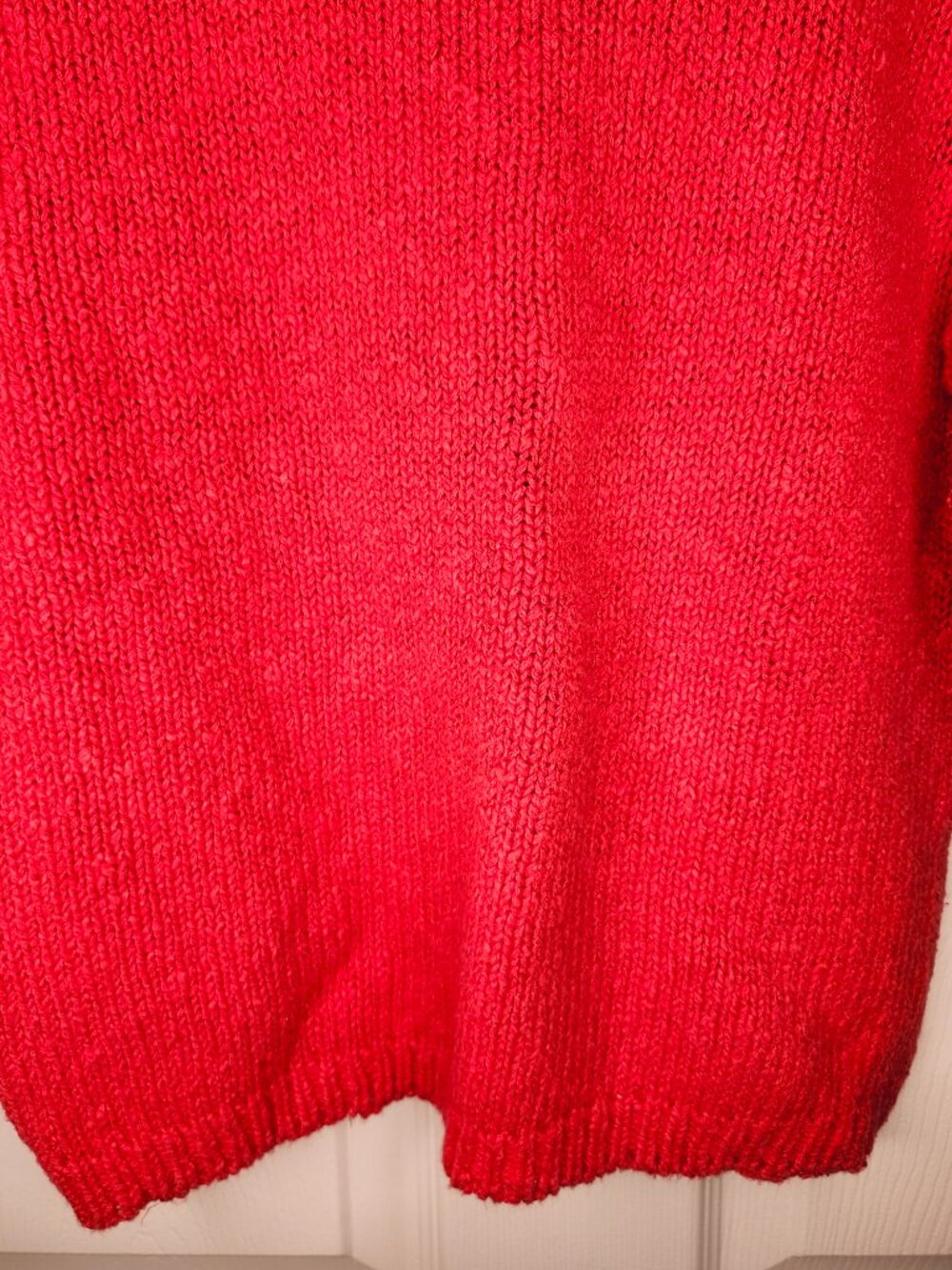 Vintage Carroll Reed Red Half Puff Sleeved Knit Sweater Size Large - Picture 4 of 5